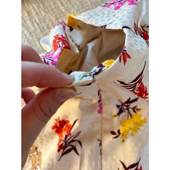 Ann Taylor Floral Dress Size 10 Pearl/Pink - Picture 6 of 8